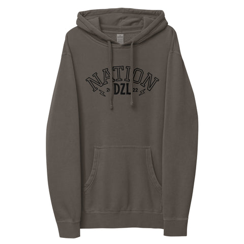 THE NATION SET - DZL NATION HOODIE - SMOKE BLACK